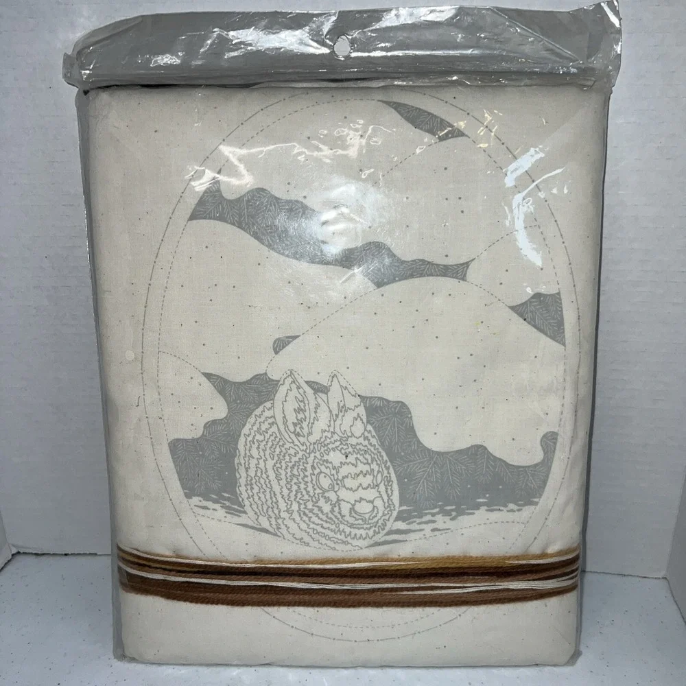 Vintage Monarch Horizons Snow Bunny kit CR 81 Sculpted Stitchery Needlepoint